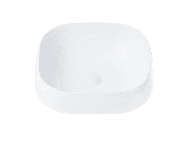 Umywalka nablatowa MONO UC9933WH prostokątna 450x410x145 mm z korkiem Klik-Klak białym