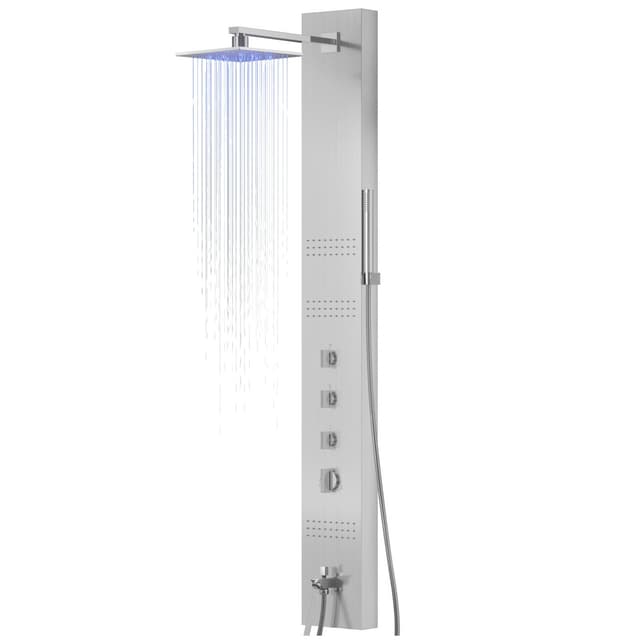 Panel prysznicowy Corsan NEO Mieszacz Stal Deszczownica LED Wylewka