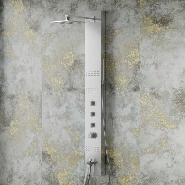 Panel prysznicowy Corsan NEO Mieszacz Stal Deszczownica LED Wylewka