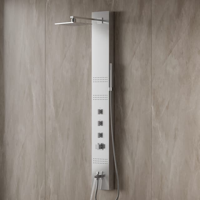 Panel prysznicowy Corsan NEO Mieszacz Stal Deszczownica LED Wylewka