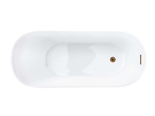 Wanna wolnostojąca Corsan ESTELLA 170 x 74 cm Korek klik-klak Miedziany / Różowe Złoto