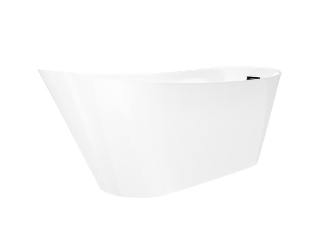 Wanna wolnostojąca Corsan ESTELLA 170 x 74 cm Korek klik-klak Czarny