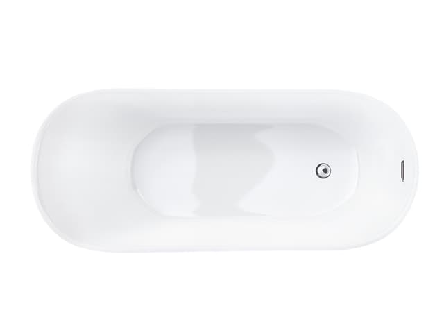 Wanna wolnostojąca Corsan ESTELLA 170 x 74 cm Korek klik-klak Chrom