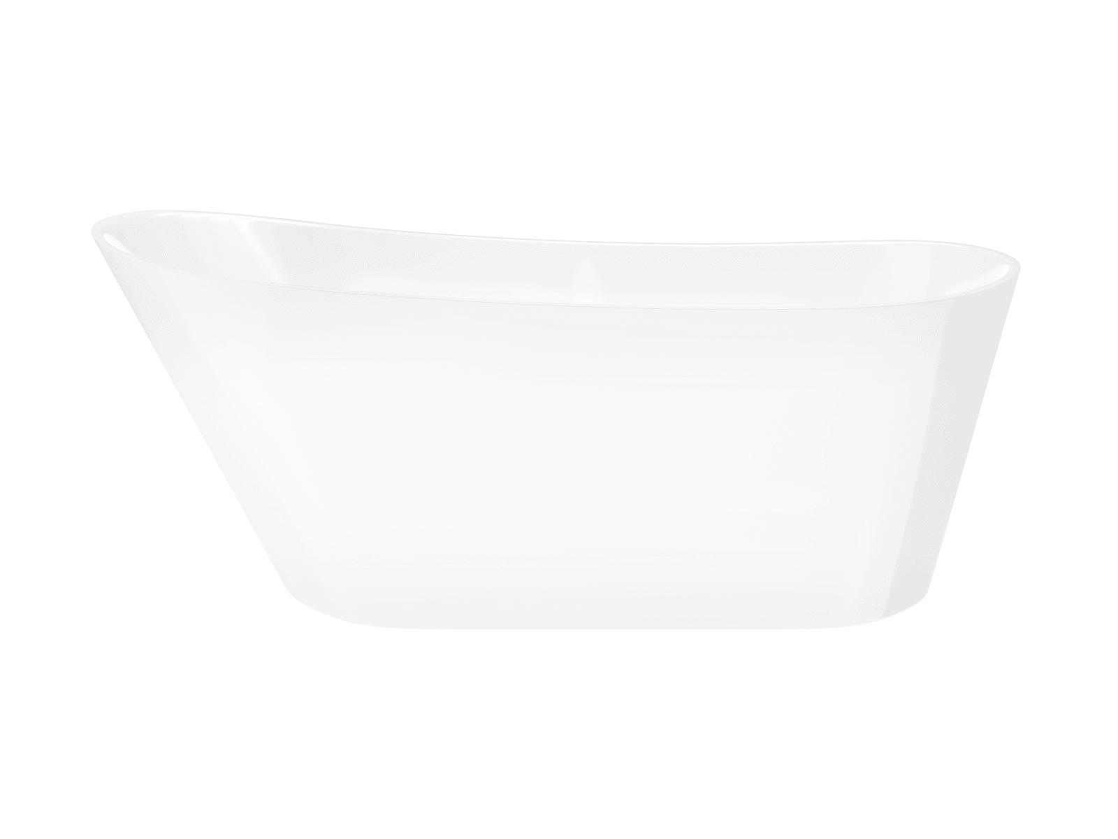 Wanna wolnostojąca Corsan ESTELLA 160 x 74 cm Korek klik-klak Biały