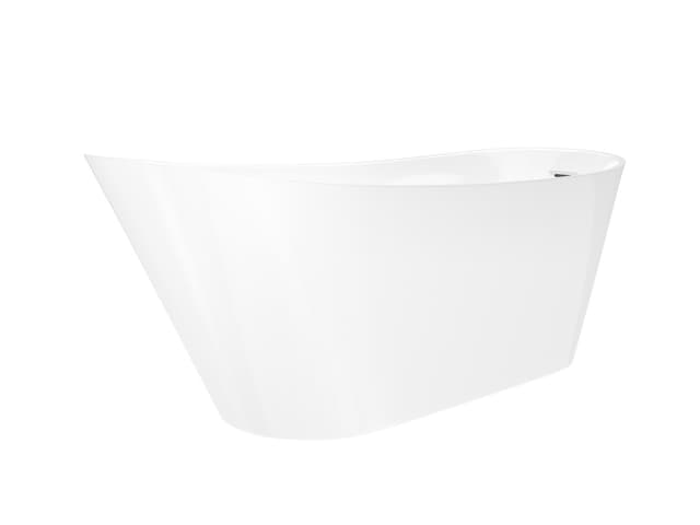 Wanna wolnostojąca Corsan ESTELLA 160 x 74 cm Korek klik-klak Biały