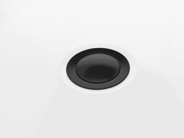 Wanna wolnostojąca Corsan ESTELLA 160 x 74 cm Korek klik-klak Czarny