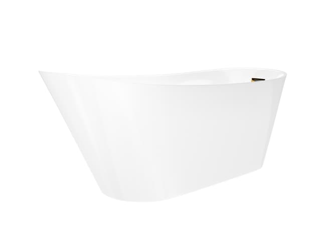 Wanna wolnostojąca Corsan ESTELLA 160 x 74 cm Korek klik-klak Złoty