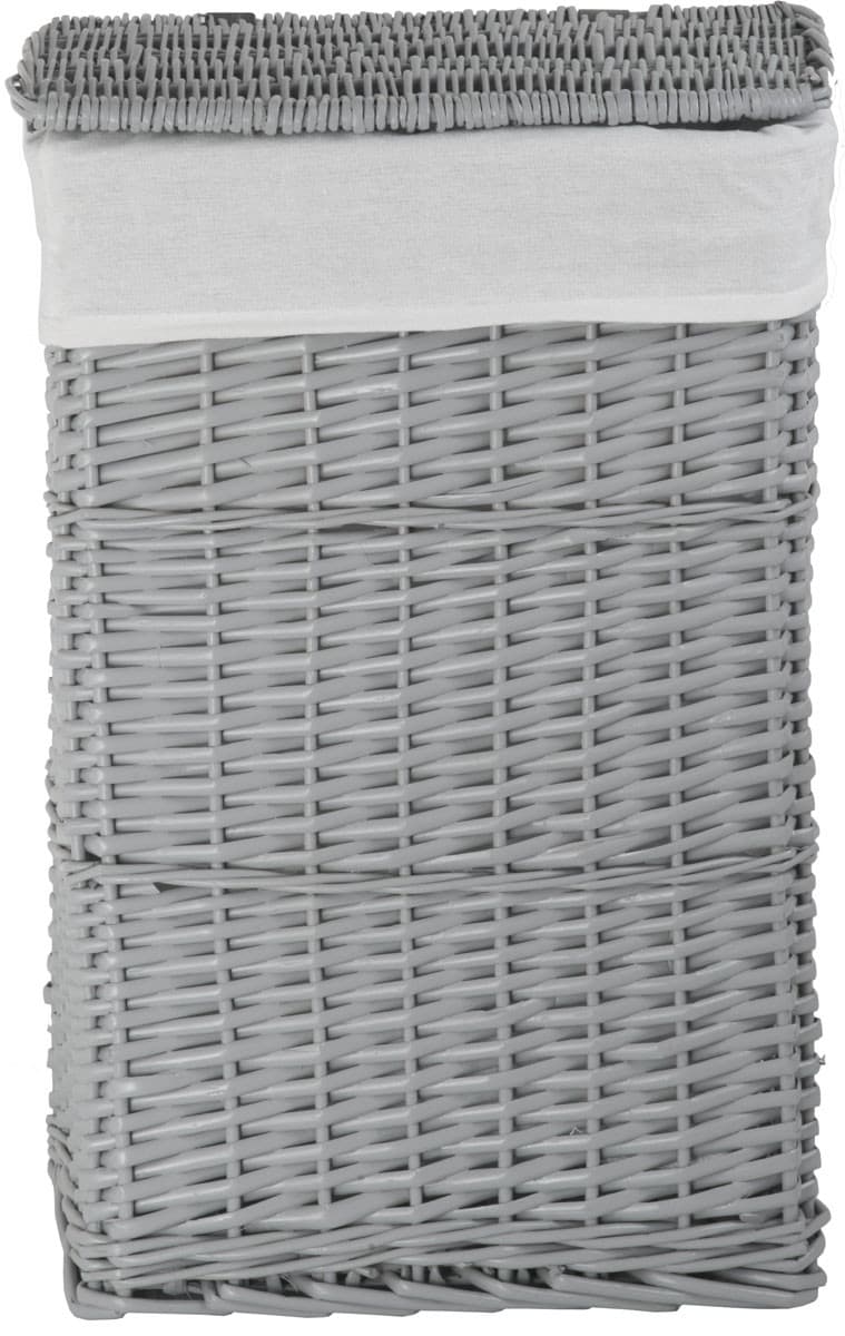 Kosz wiklinowy SZARY 715L ECRU Koszoplotka szary z wyściółką białą