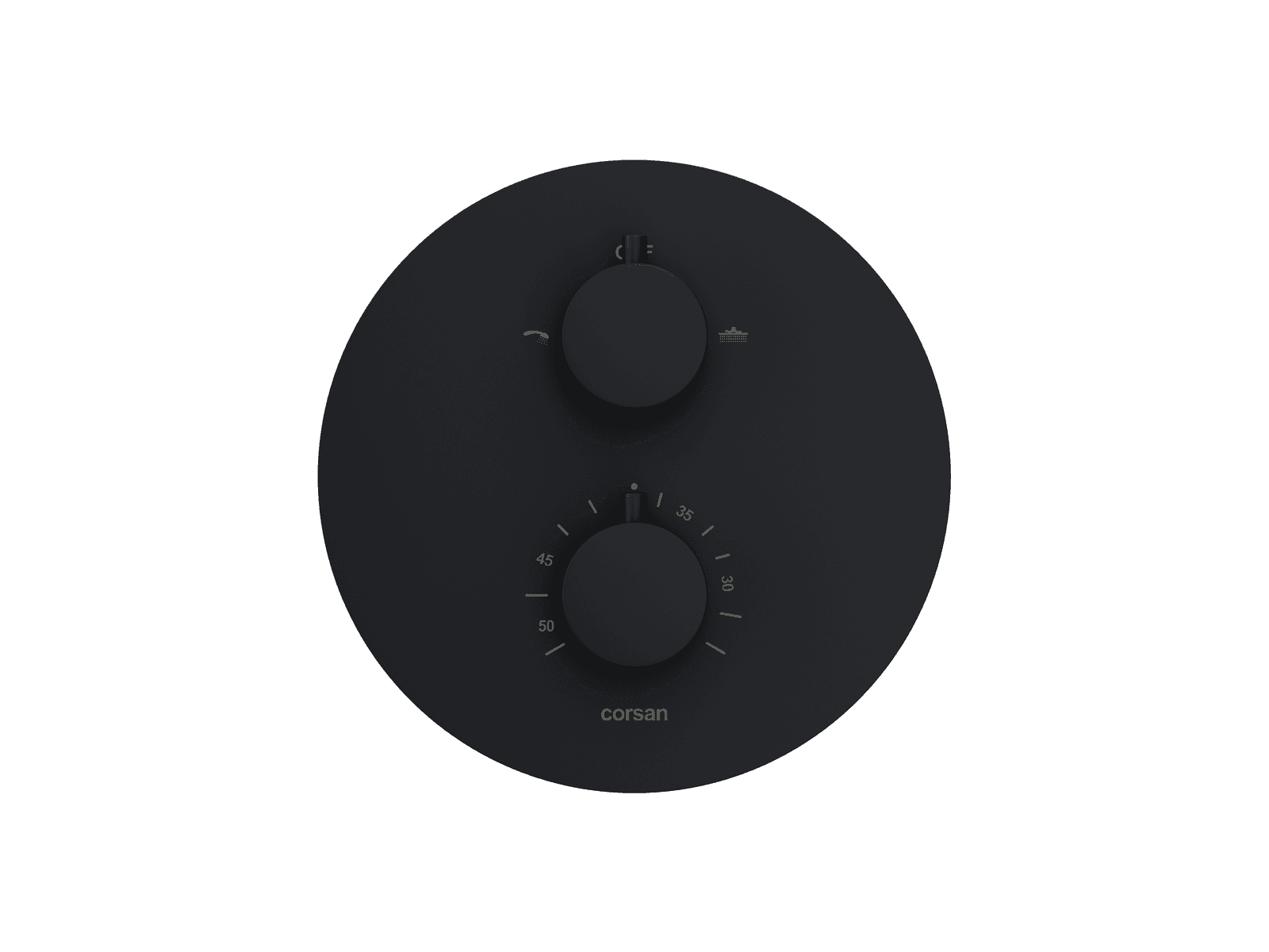 Zestaw prysznicowy podtynkowy LUGO Z03TBL Deszczownica 25 cm Termostat Słuchawka prysznicowa Czarny