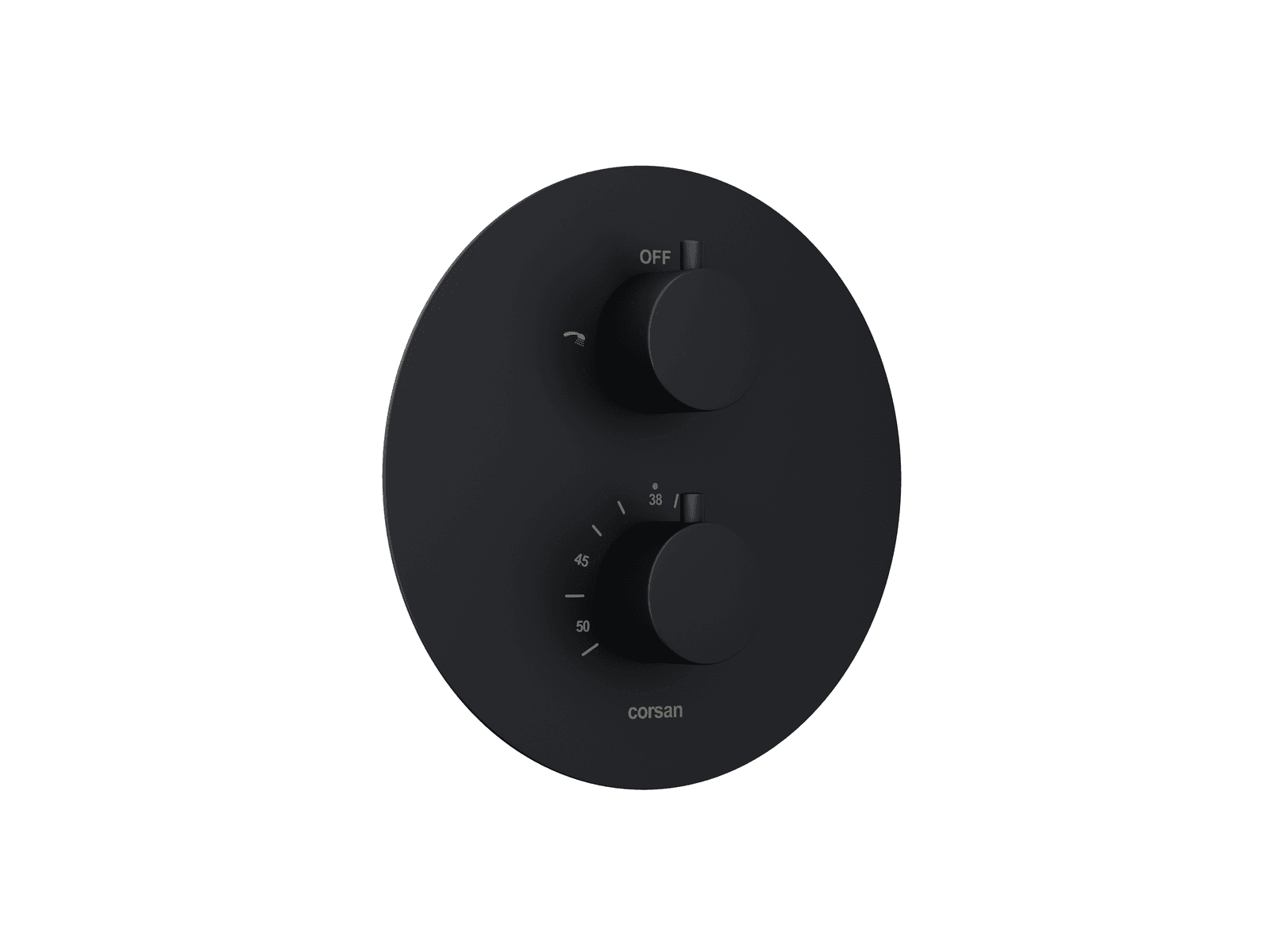 Zestaw prysznicowy podtynkowy LUGO Z03TBL Deszczownica 25 cm Termostat Słuchawka prysznicowa Czarny