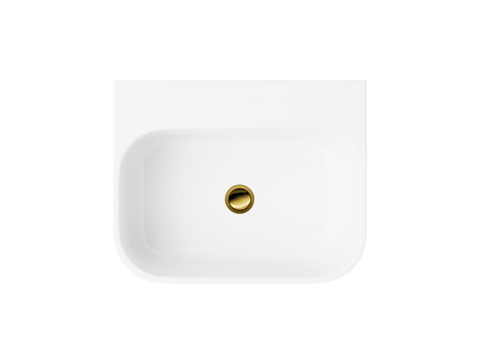 Stojąca umywalka akrylowa OLIA MU5040GLS z syfonem i korkiem złotym