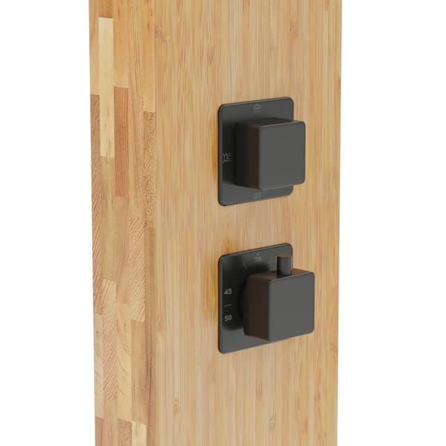 Panel prysznicowy Corsan BASTI Termostat Drewno bambusowe