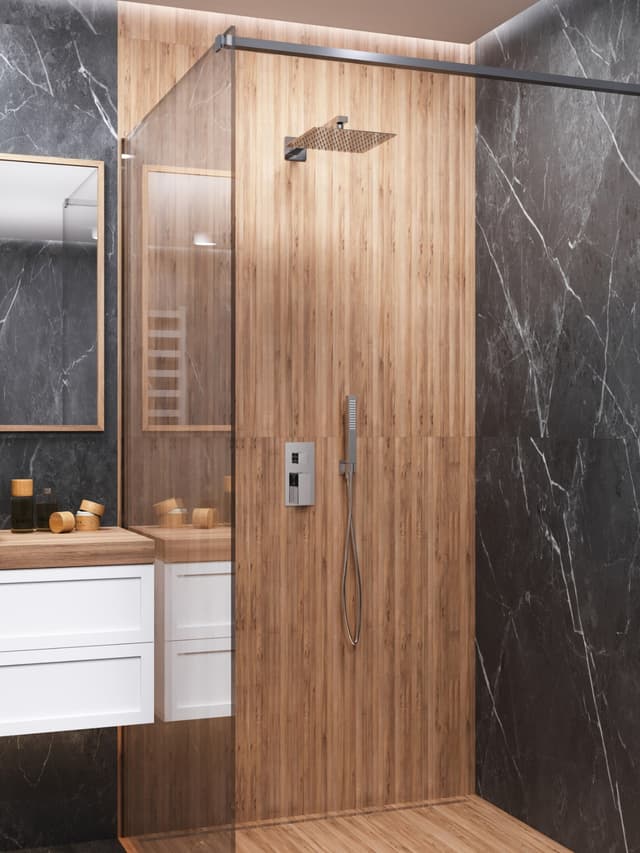 Zestaw prysznicowy Corsan Ango chrom z deszczownicą 30 cm, baterią i słuchawką