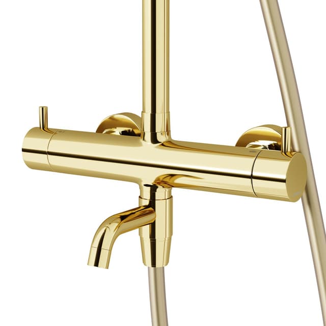 Kolumna prysznicowa LUGO CMN01MGLW Deszczownica 25cm Wylewka obrotowa Złota