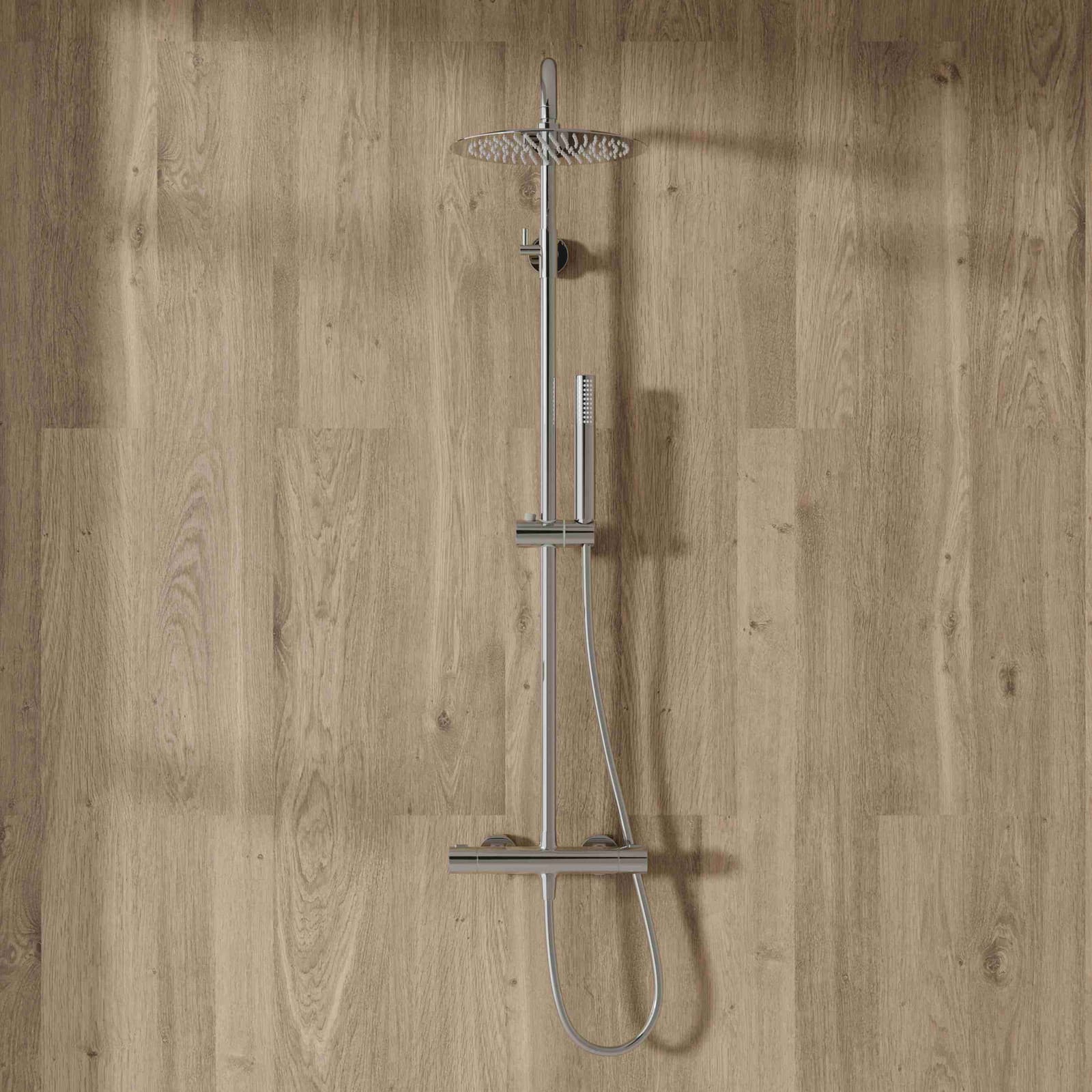 Kolumna prysznicowa LUGO CMN01TCH Deszczownica 25cm Termostat Chrom