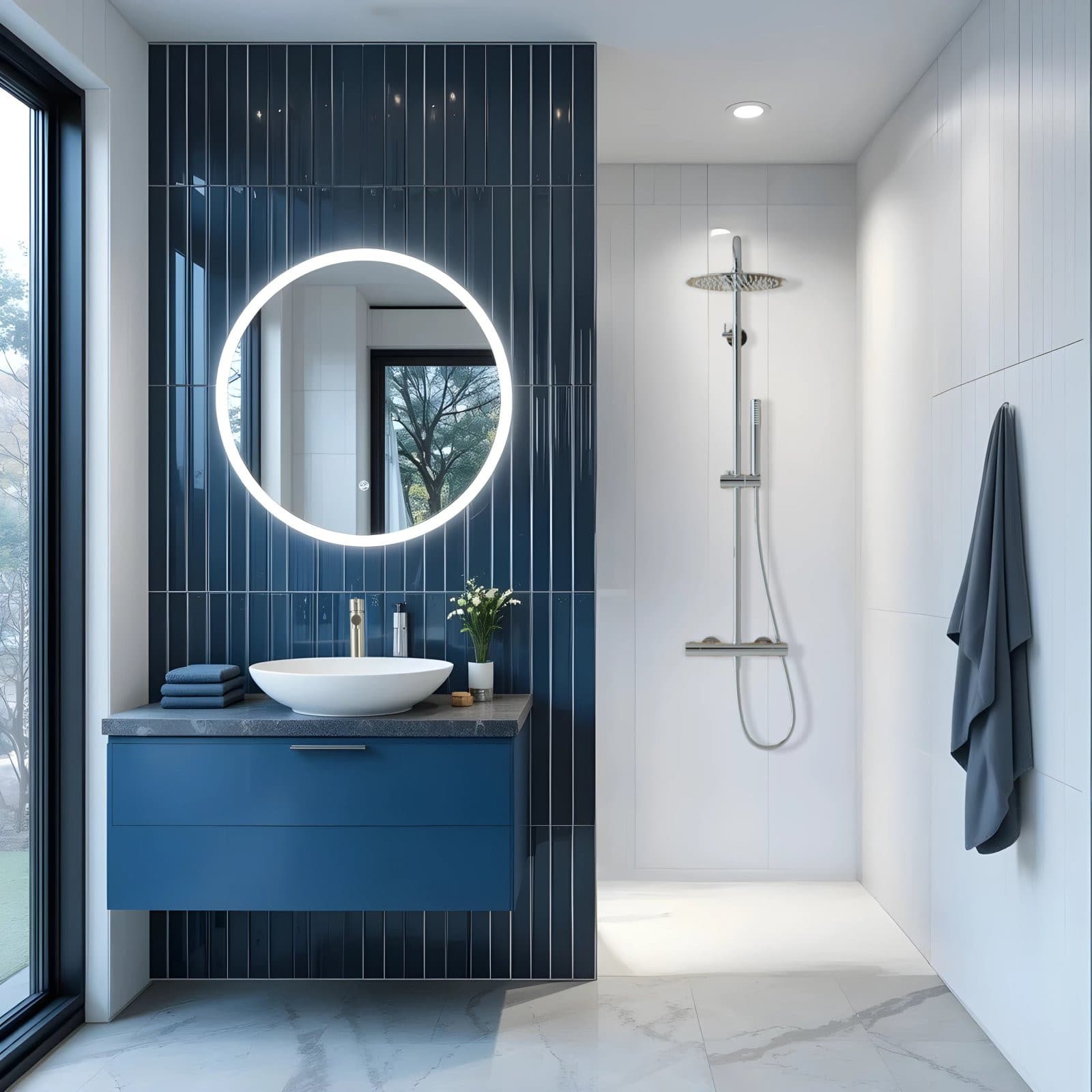 Kolumna prysznicowa LUGO CMN01TCH Deszczownica 25cm Termostat Chrom