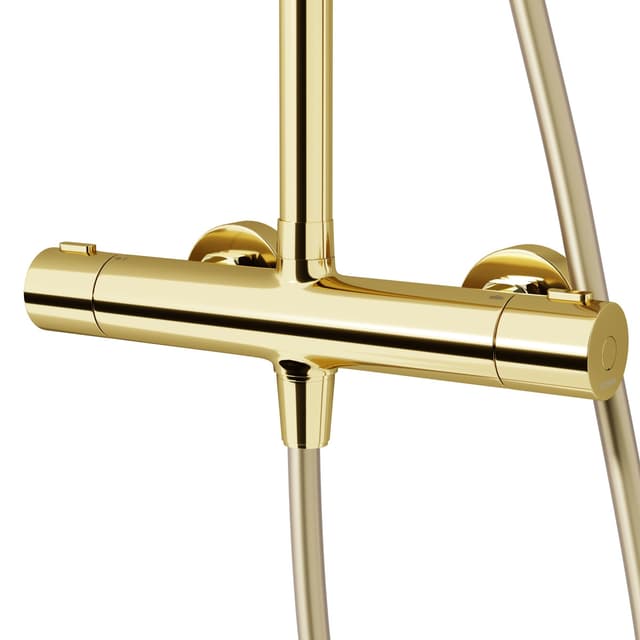 Kolumna prysznicowa LUGO CMN01TGL Deszczownica 25cm Termostat Złota
