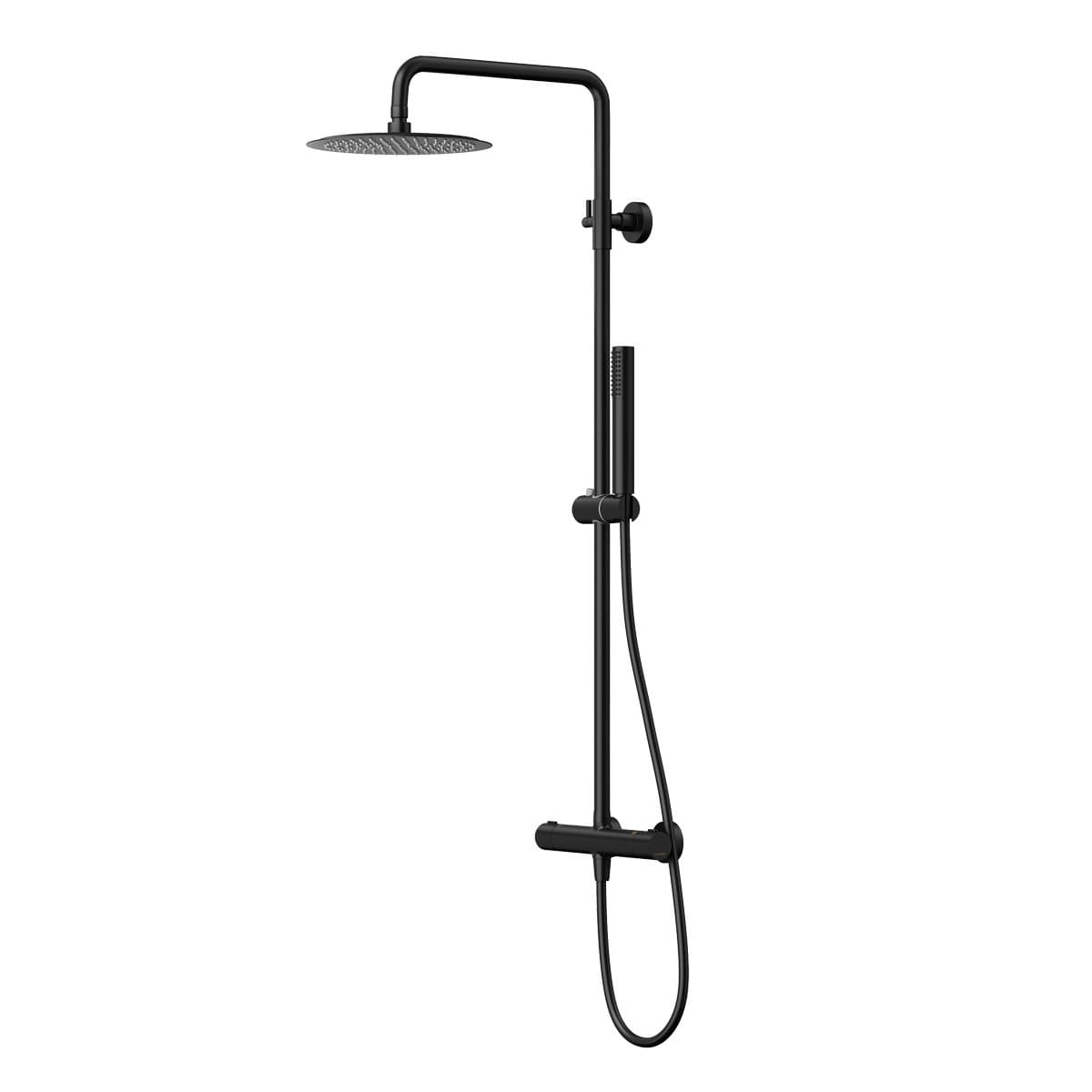 Kolumna prysznicowa LUGO CMN01TBL Deszczownica 25cm Termostat Czarna