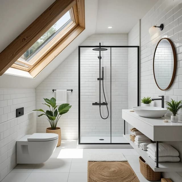 Kolumna prysznicowa LUGO CMN01TBL Deszczownica 25cm Termostat Czarna