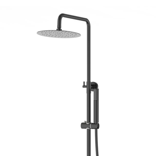 Kolumna prysznicowa LUGO CMN01TBL Deszczownica 25cm Termostat Czarna