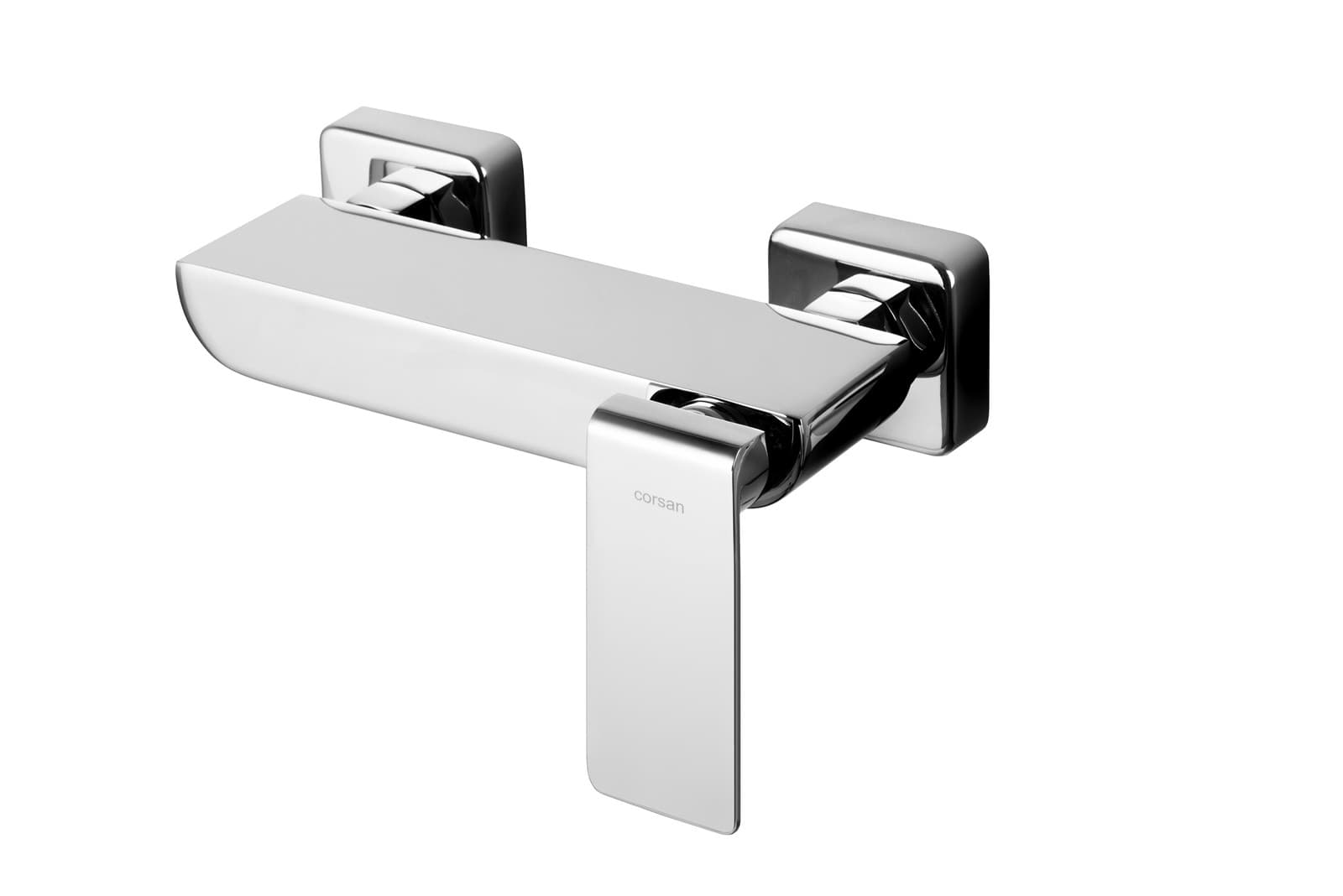 Bateria prysznicowa ścienna Corsan TRINO CMB7151CH z zestawem natryskowym