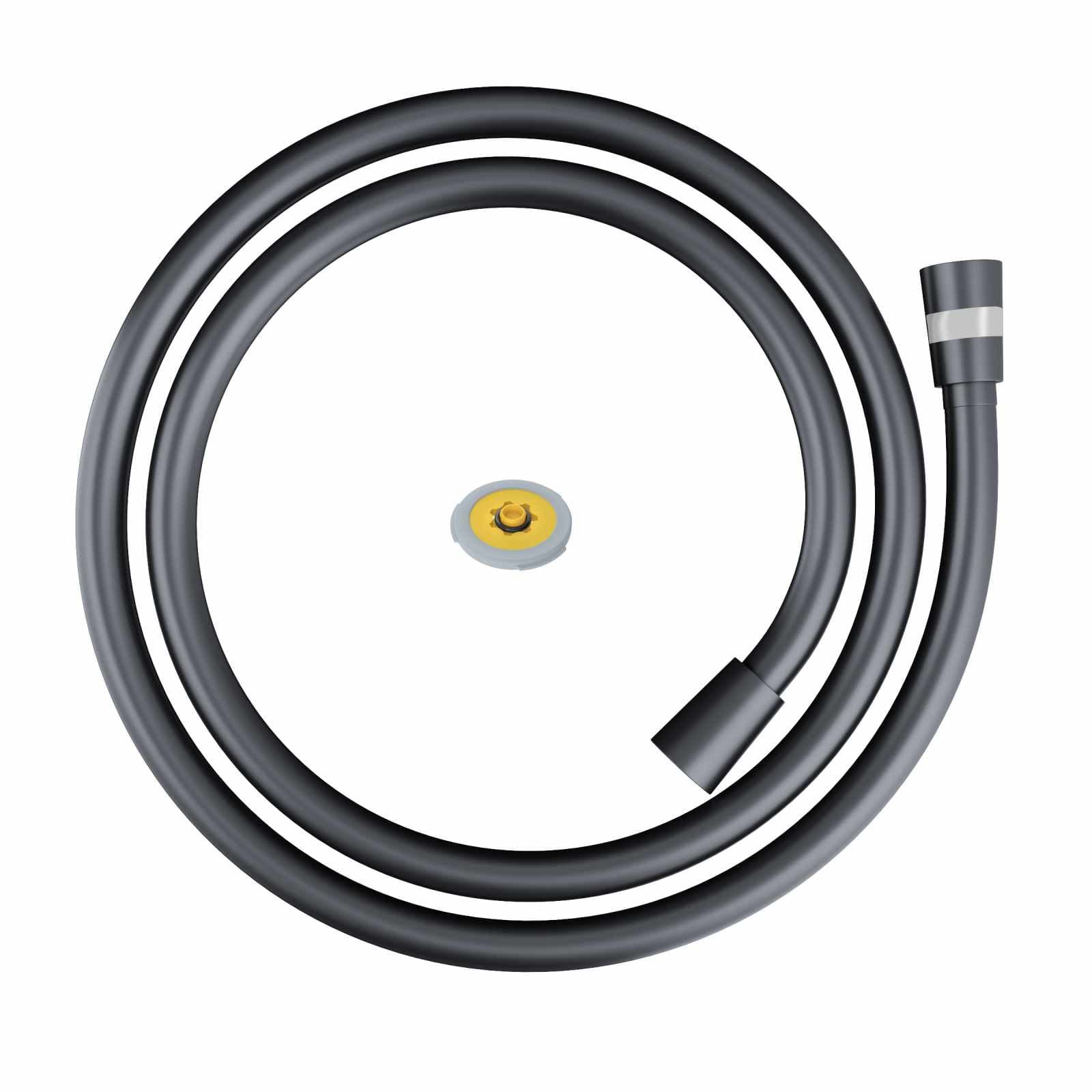 Wąż prysznicowy Corsan CMW250BLNEO czarny z O-ringiem i regulatorem przepływu wody NEOPERL