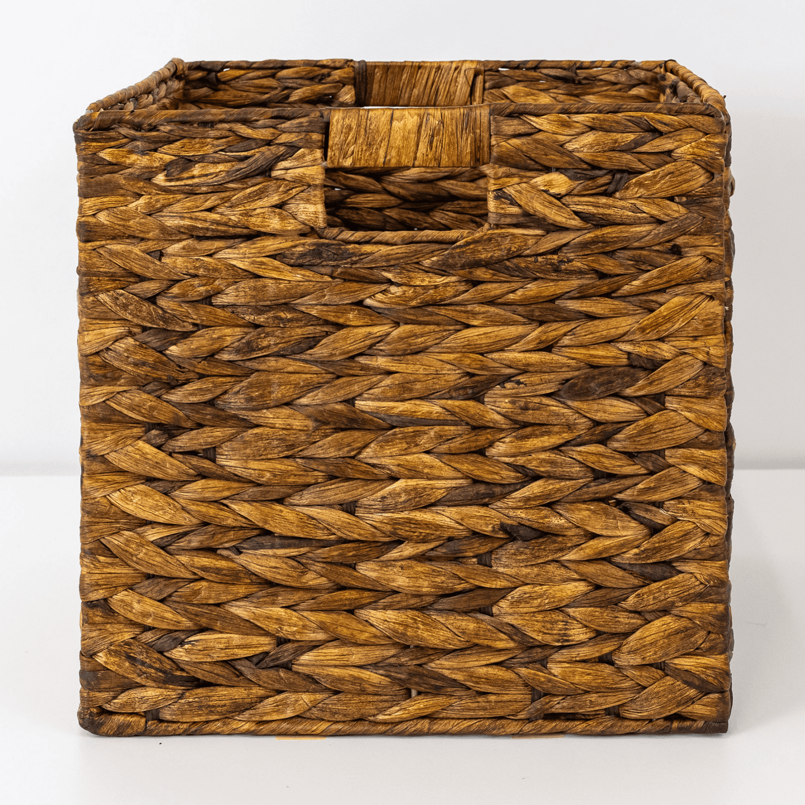 Składany kosz hiacyntowy Koszoplotka brązowy 33x33x33h