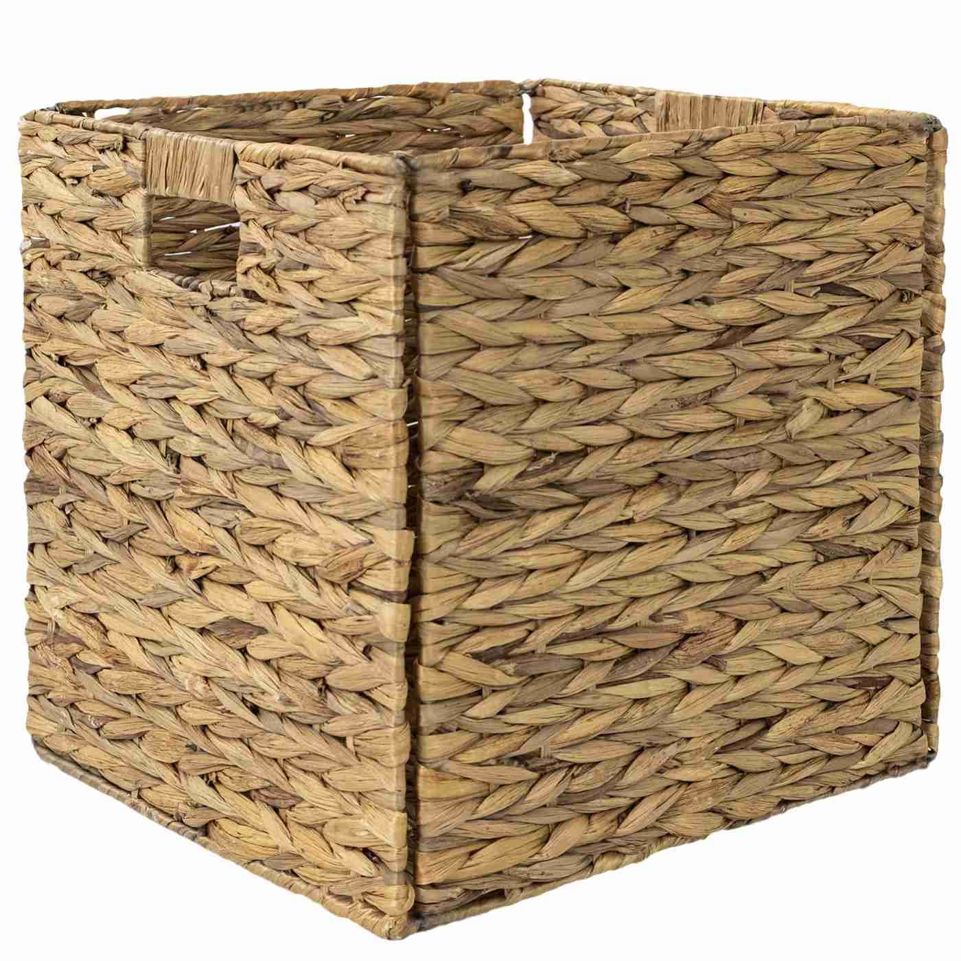 Składany kosz hiacyntowy Koszoplotka naturalny 33x33x33h
