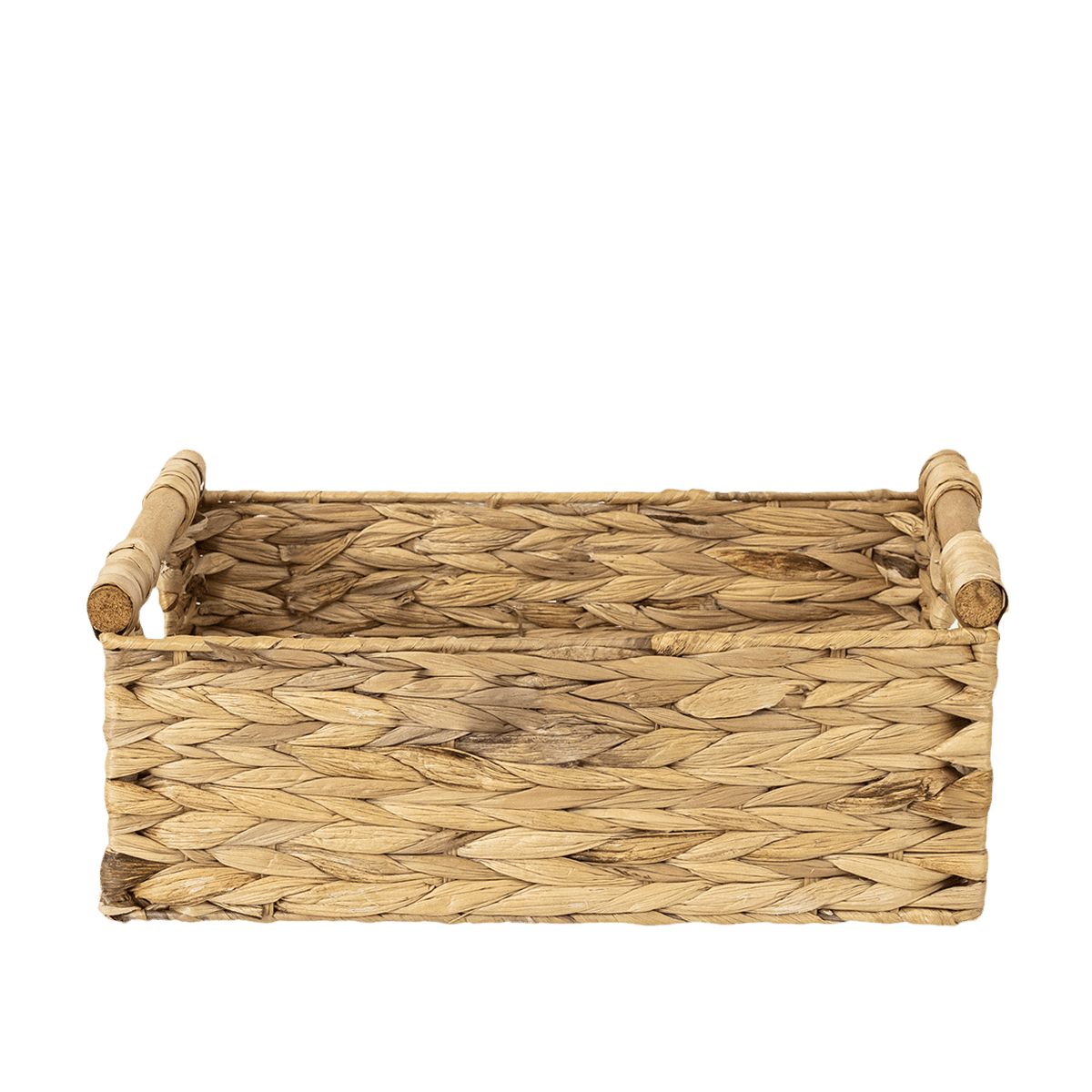 Koszyk hiacyntowy z uchwytami Koszoplotka naturalny 42x27x14h