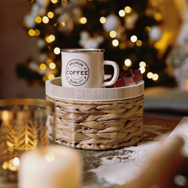 Koszyk hiacyntowy z tacą Koszoplotka naturalny 26x15h