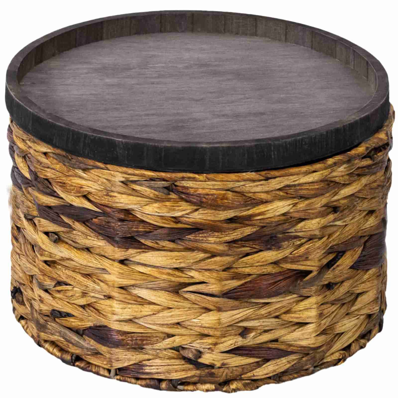 Koszyk hiacyntowy z tacą Koszoplotka brązowy 30x20h