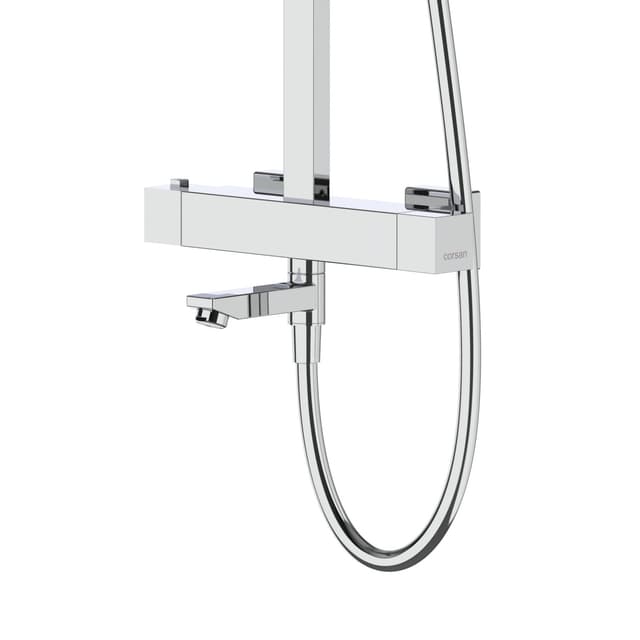 Kolumna prysznicowa ANGO LED02TCHW Deszczownica LED Termostat Wylewka obrotowa Chrom