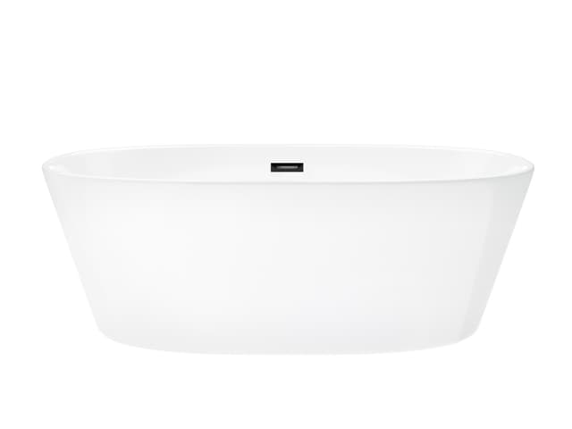 Wanna wolnostojąca Corsan SALINA 160 x 75 cm Korek klik-klak Grafit / GunMetal