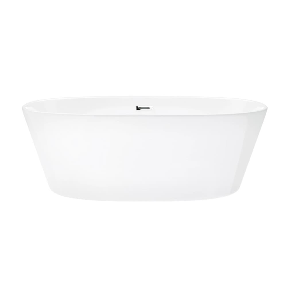 Wanna wolnostojąca Corsan SALINA 160 x 75 cm Korek klik-klak Chrom