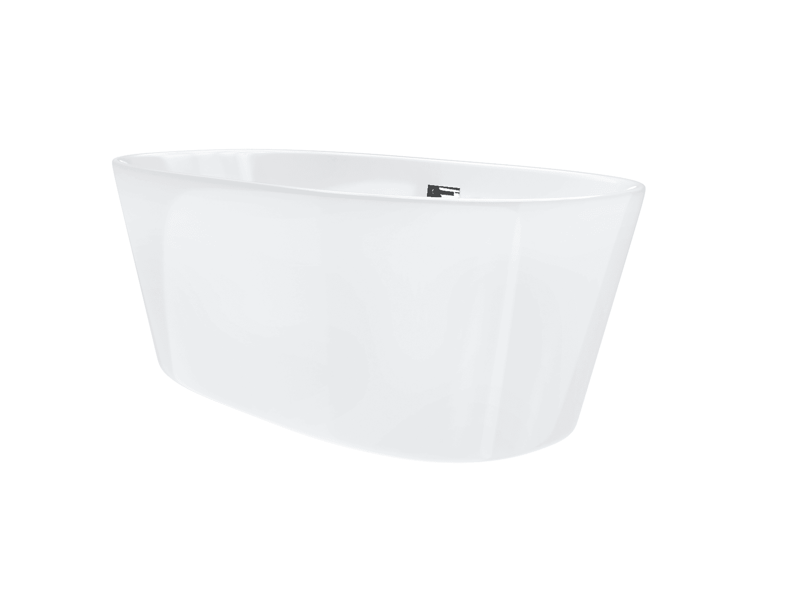 Wanna wolnostojąca Corsan SALINA 160 x 75 cm Korek klik-klak Chrom