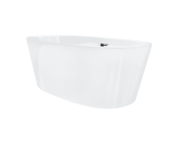 Wanna wolnostojąca Corsan SALINA 160 x 75 cm Korek klik-klak Chrom