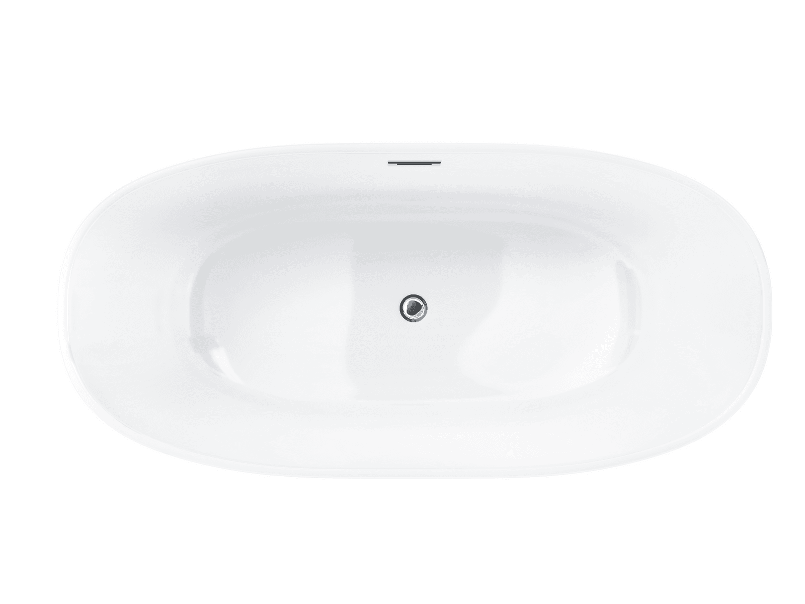 Wanna wolnostojąca Corsan SALINA 160 x 75 cm Korek klik-klak Chrom