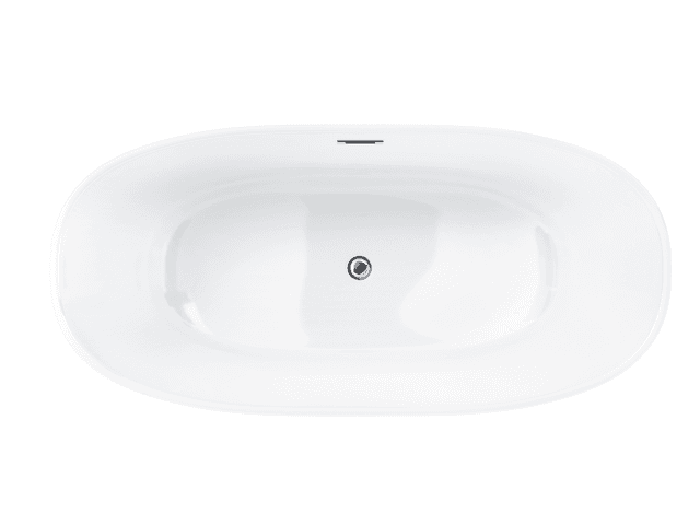 Wanna wolnostojąca Corsan SALINA 160 x 75 cm Korek klik-klak Chrom