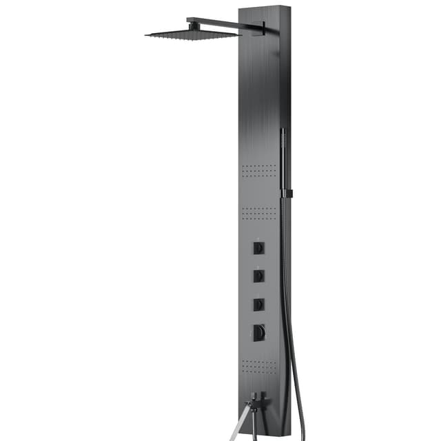 Panel prysznicowy Corsan NEO Mieszacz Stal GunMetal Wylewka