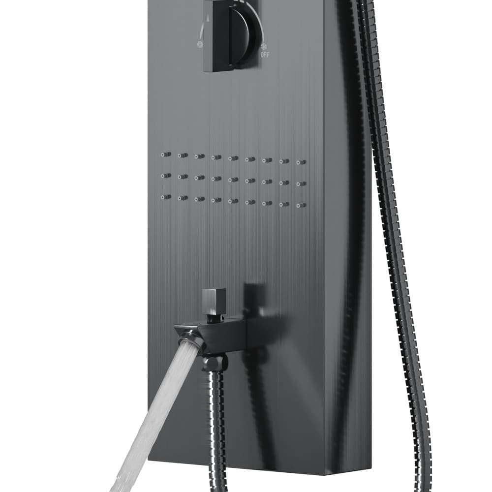 Panel prysznicowy Corsan NEO Mieszacz Stal GunMetal Wylewka