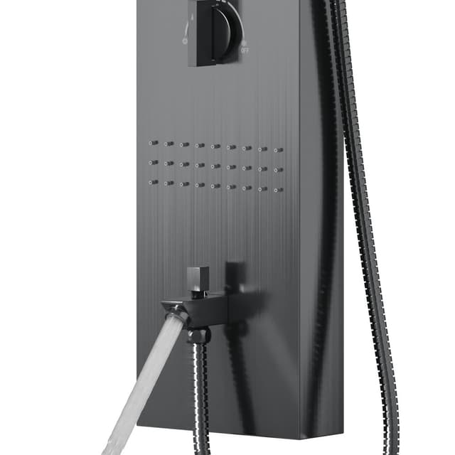 Panel prysznicowy Corsan NEO Mieszacz Stal GunMetal Wylewka