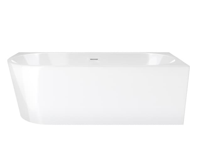 Wanna wolnostojąca narożna Corsan INTERO 150 x 74,5 Montaż prawostronny Korek klik-klak Biały