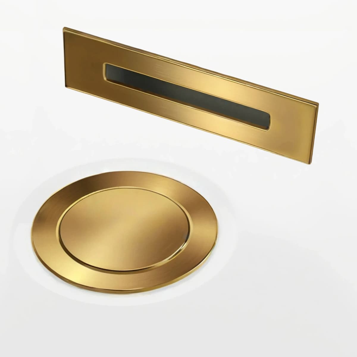 Korek do wanny klik klak ZWKKBGL z maskownicą, szczotkowane złoto