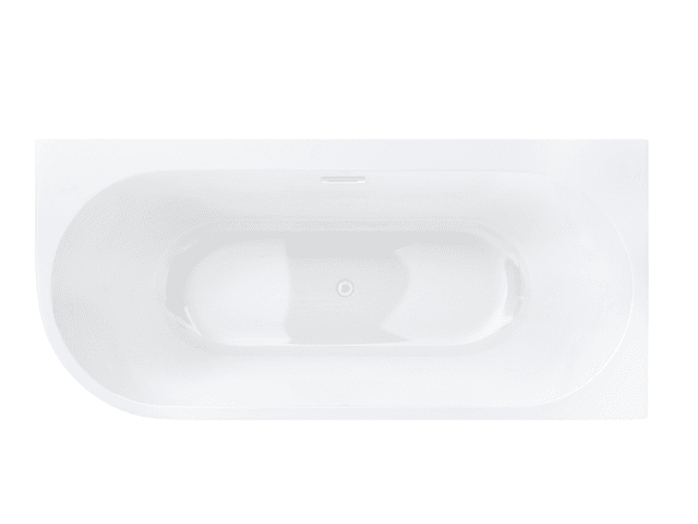 Wanna wolnostojąca narożna Corsan INTERO 150 x 74 Montaż prawostronny Korek klik-klak Biały