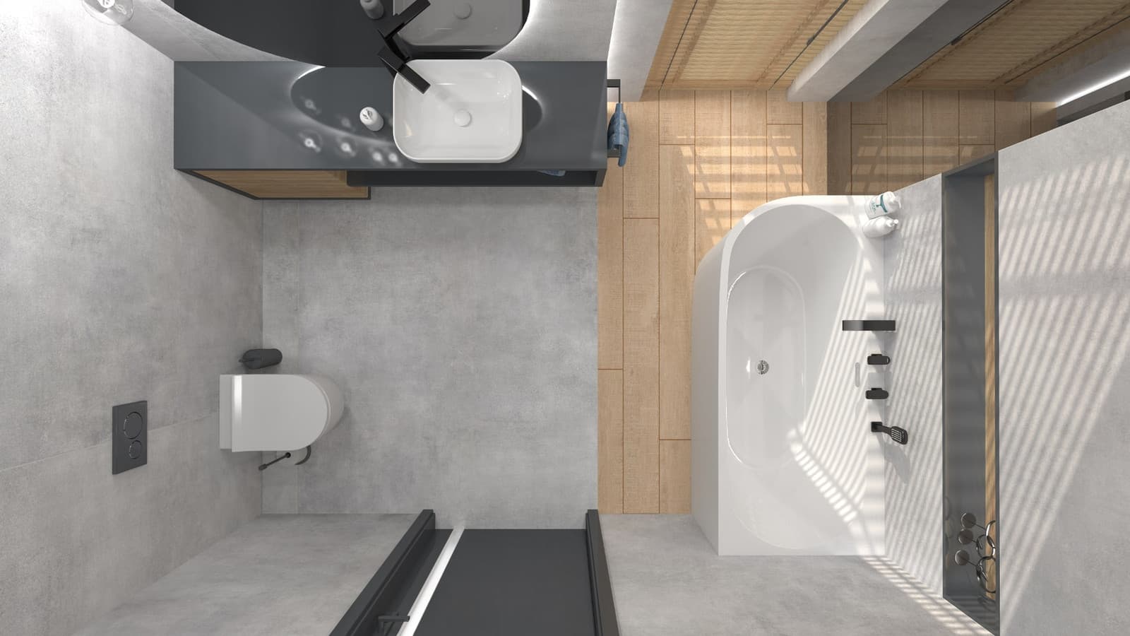 Wanna wolnostojąca narożna Corsan INTERO 150 x 74 z szeroką krawędzią Montaż prawostronny Korek klik-klak Chrom