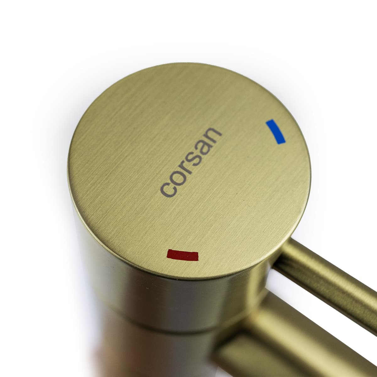 Bateria wannowa 3 otworowa LUGO CMB7542BGL z wylewką i słuchawką prysznicową Złoto Szczotkowane