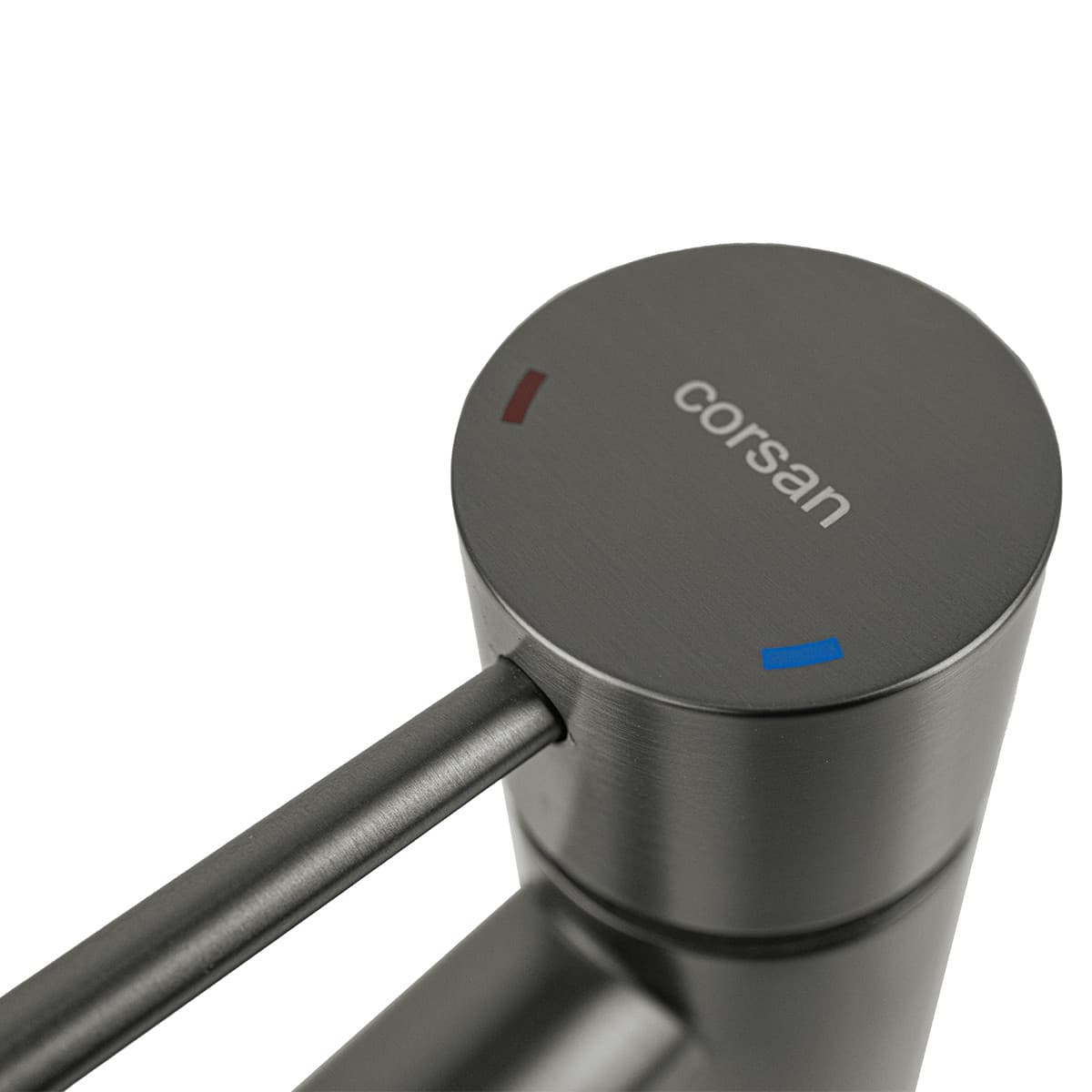 Bateria wannowa ścienna Corsan Lugo CMZ7541GM z zestawem natryskowym GunMetal