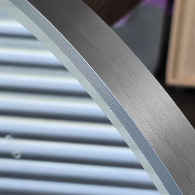 TONDO Lustro ze zmienną barwą LED okrągłe 700 mm, włącznik dotykowy i mata grzewcza, w ramie GunMetal