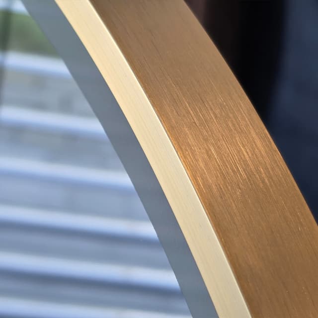 TONDO Lustro ze zmienną barwą LED okrągłe 700 mm, włącznik dotykowy i mata grzewcza, w ramie Złoto Szczotkowane