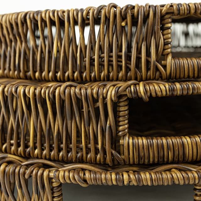 Taca pleciona z technorattanu z uchwytem 021B ⌀40x H5